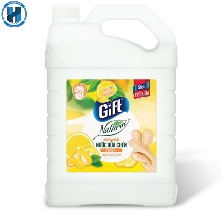 Nước rửa chén Gift Natural chanh yuzu & gừng 3,8 kg