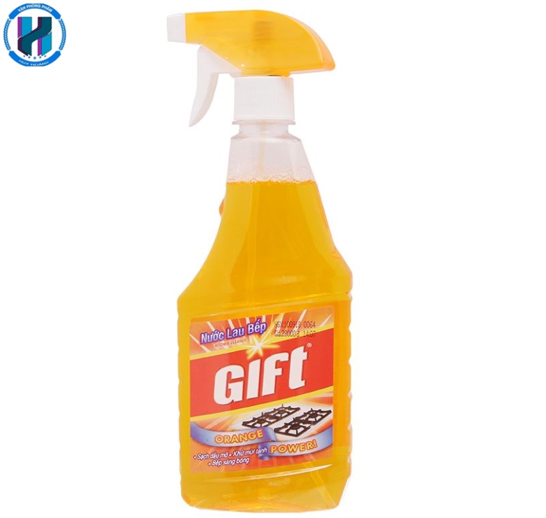 Nước lau bếp orange power tinh dầu cam Gift chai 520ml
