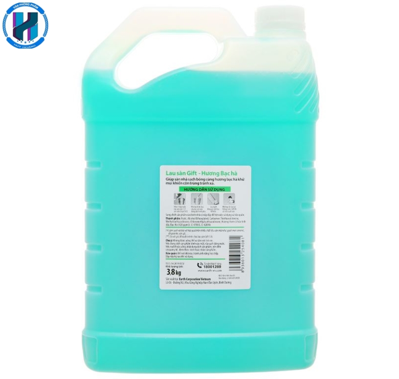 Nước lau sàn nhà Gift hương bạc hà can 3.8kg