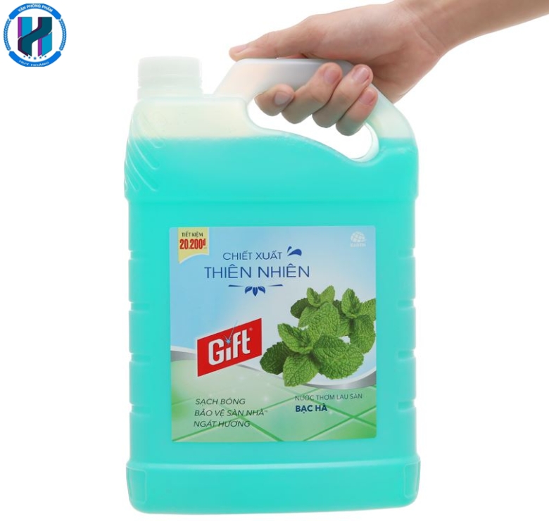 Nước lau sàn nhà Gift hương bạc hà can 3.8kg