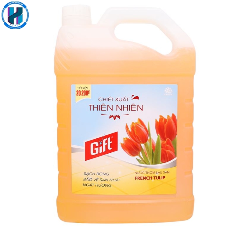 Nước lau sàn nhà Gift hương tulip can 3.8kg