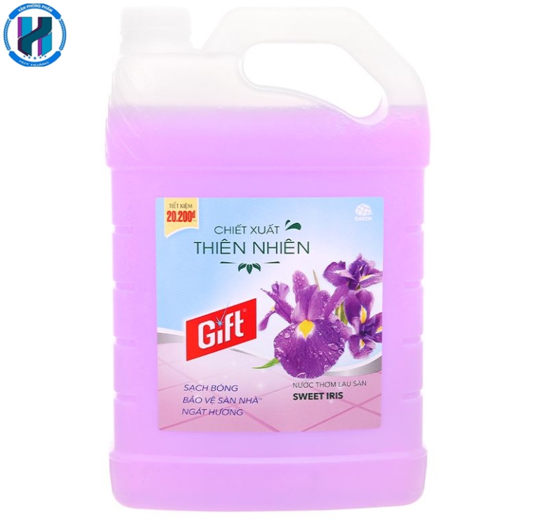 Nước lau sàn nhà Gift hương hoa IRIS can 3.8kg