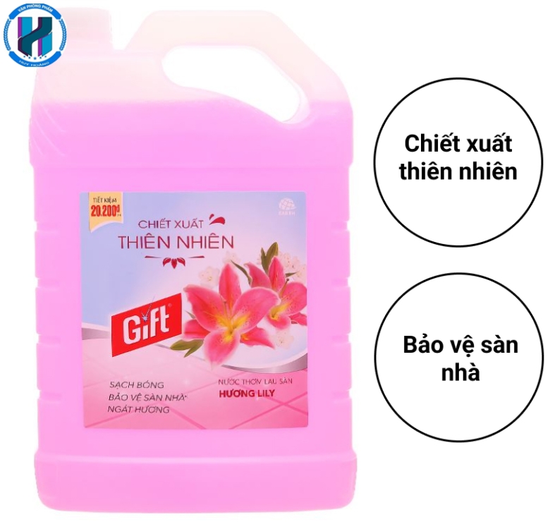 Nước lau sàn nhà Gift hương hoa lily can 3.8kg