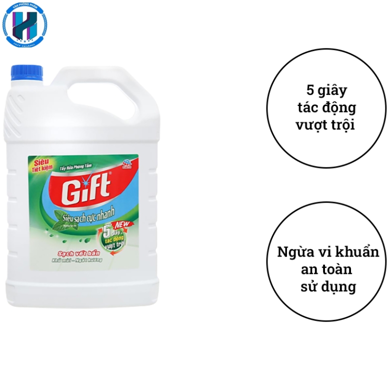 Nước tẩy nhà tắm Gift bạc hà 3.8 kg
