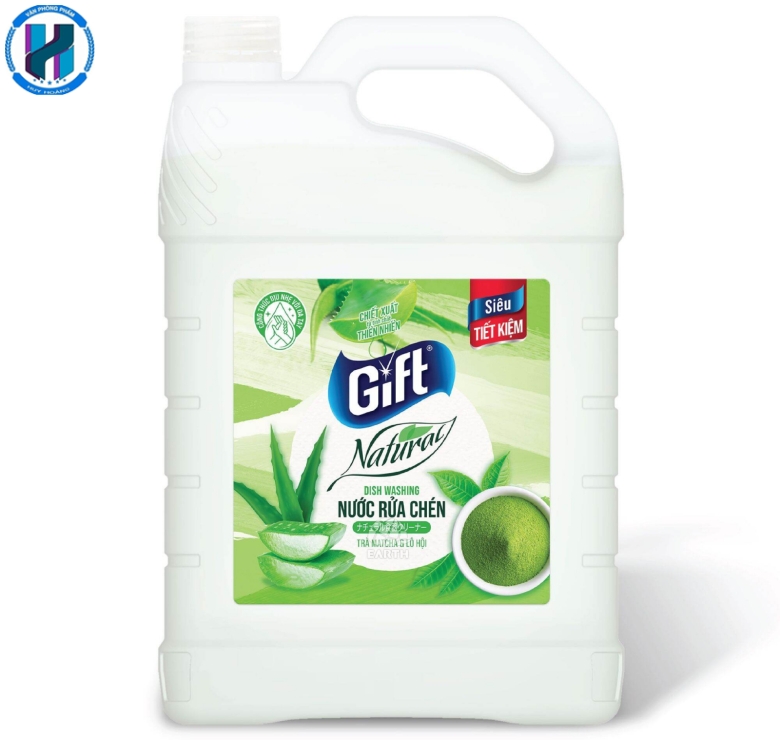 Nước rửa chén Gift Natural trà matcha & lô hội 3,8 kg