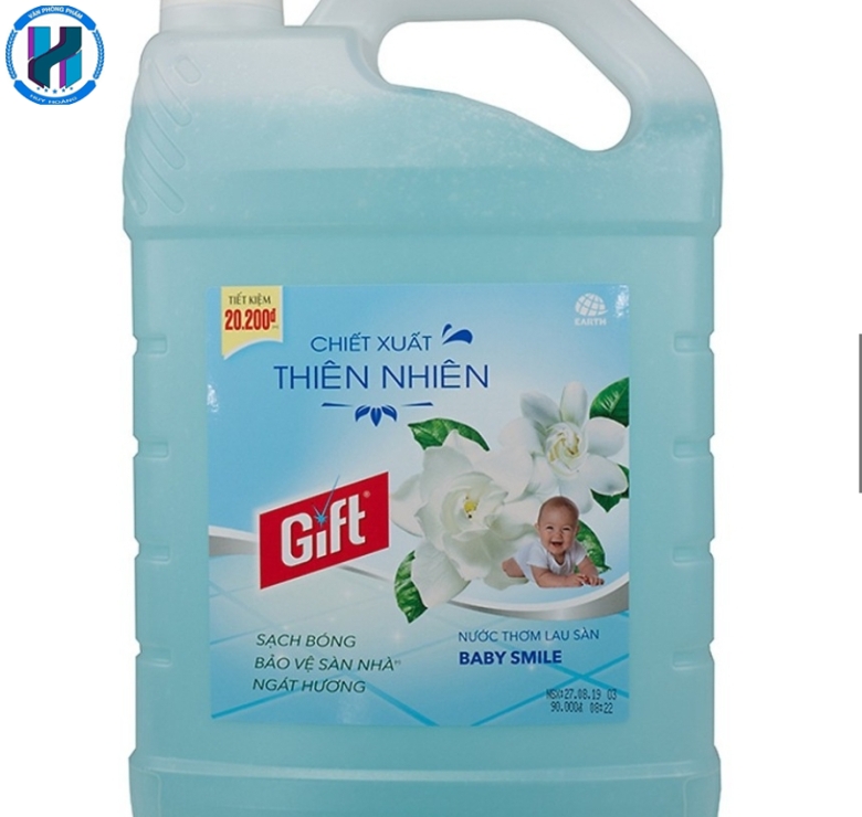 Nước lau sàn nhà Gift hương hoa BABY SMILE can 3.8kg