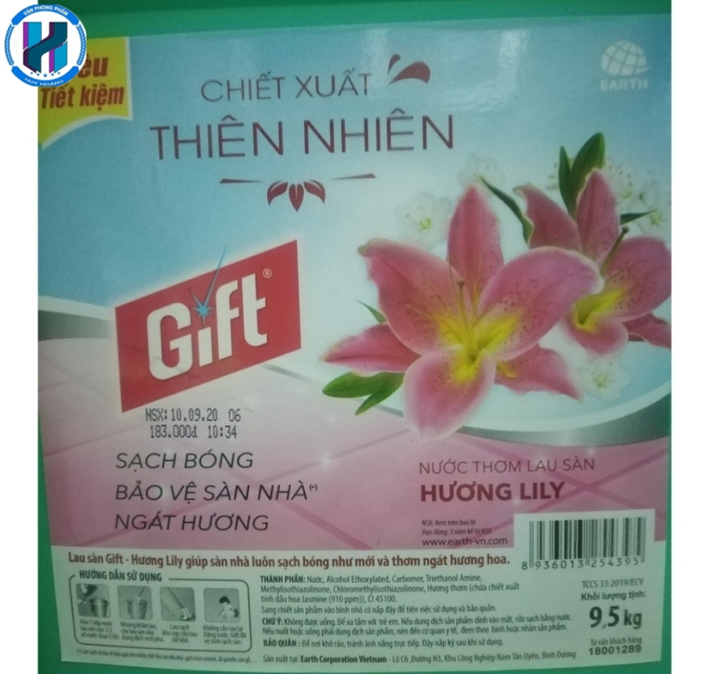 Nước lau sàn Gift hương Lily/ Ylang 9.5 kg