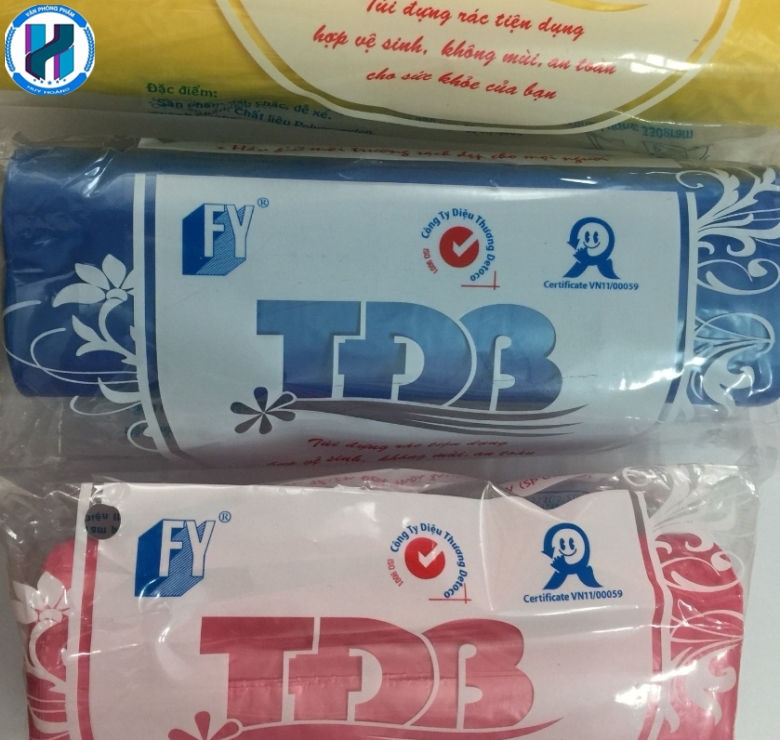 Bao rác 1 cuộn TĐB - tiểu - trung - đại - đặc đại (đỏ/xanh/vàng/cam)