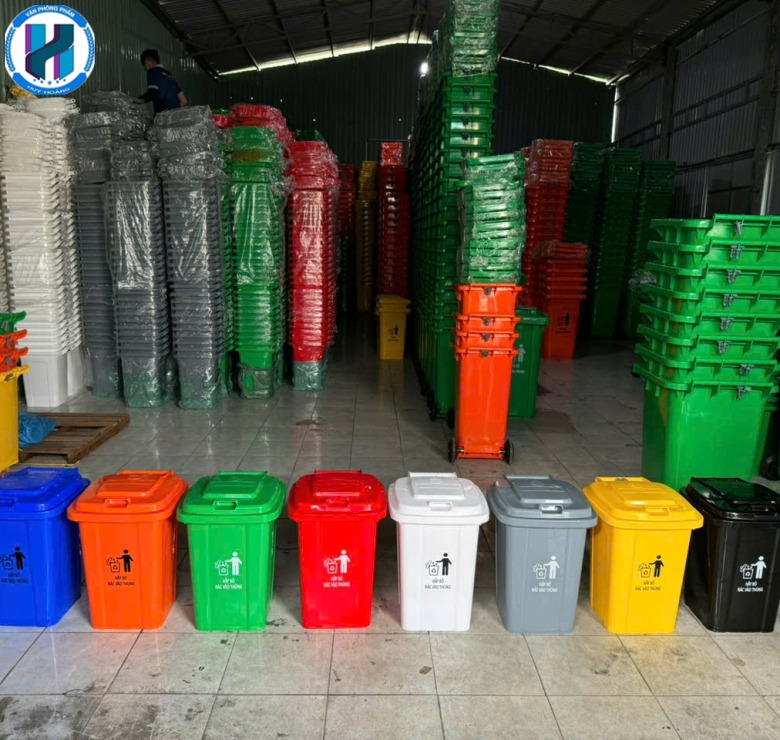 Thùng Rác Công Nghiệp 60L (8 màu như hình) - 170k/thùng